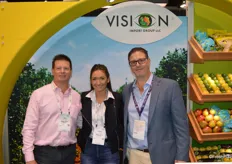 Tony Mitchell, Angela Aronica and Ronnie Cohen with Vision Import Group.